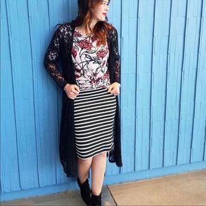 Lularoe Classy Cassie Tweed Pattern Skirt 2XL NWT